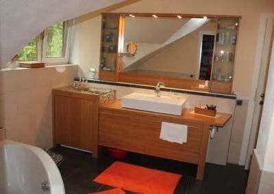 Badezimmer Einrichtung in Bambus Caramel