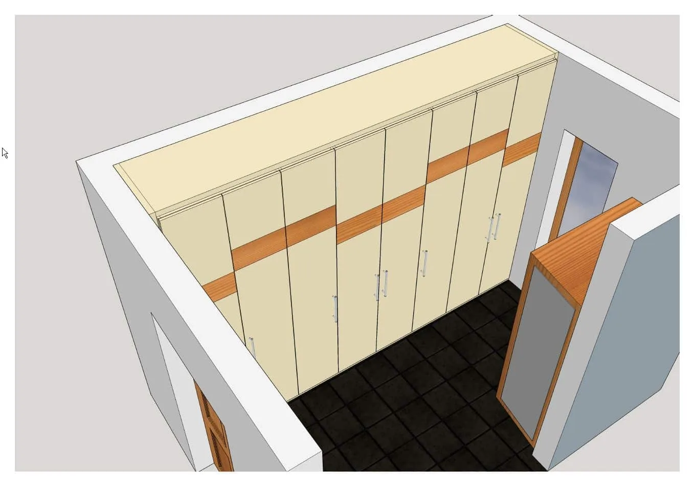 Planung eines begehbaren Wandschrankes Planung eines begehbaren Wandschrankes