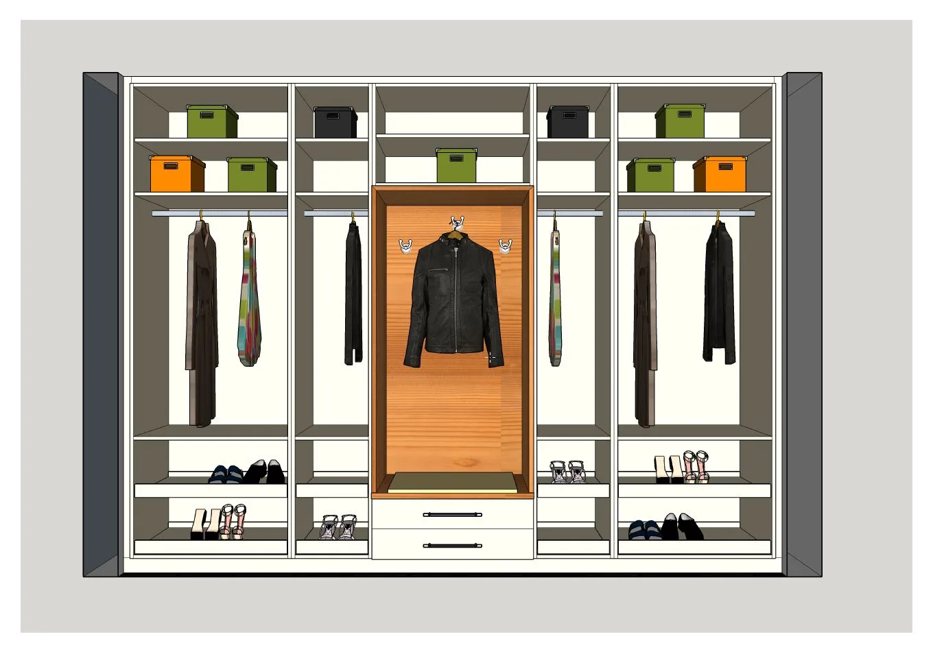 Planung eines begehbaren Wandschrankes Planung eines begehbaren Wandschrankes